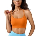 thumbnail image 1 of Mujeres de color sólido cuatro filas ajustable inalámbrico sujetador doble hombro yoga deportes sujetador a prueba de choques, ejercicio deportes sujetadores para mujeres, 1 of 6