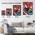 thumbnail image 3 of Motorcycle Racing Red Blue Yellow Biker Sport Living Room Extra Large XL Wall Art Poster Print, 3 of 5