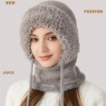 thumbnail image 2 of RimdGhov Women's 3-in-1 Winter Balaklava Hat - Outdoor Windproof Knit Scarf Hat, 2 of 10