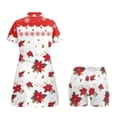 thumbnail image 7 of Psesaysky Christmas Poinsettia Tennis Dress for Women with Inner Shorts 2Piece Holiday Party Sleeveless Zip Up Midi Sundress Stand Collar Workout Athletic Golf Dresses Golf Outfit, 7 of 7