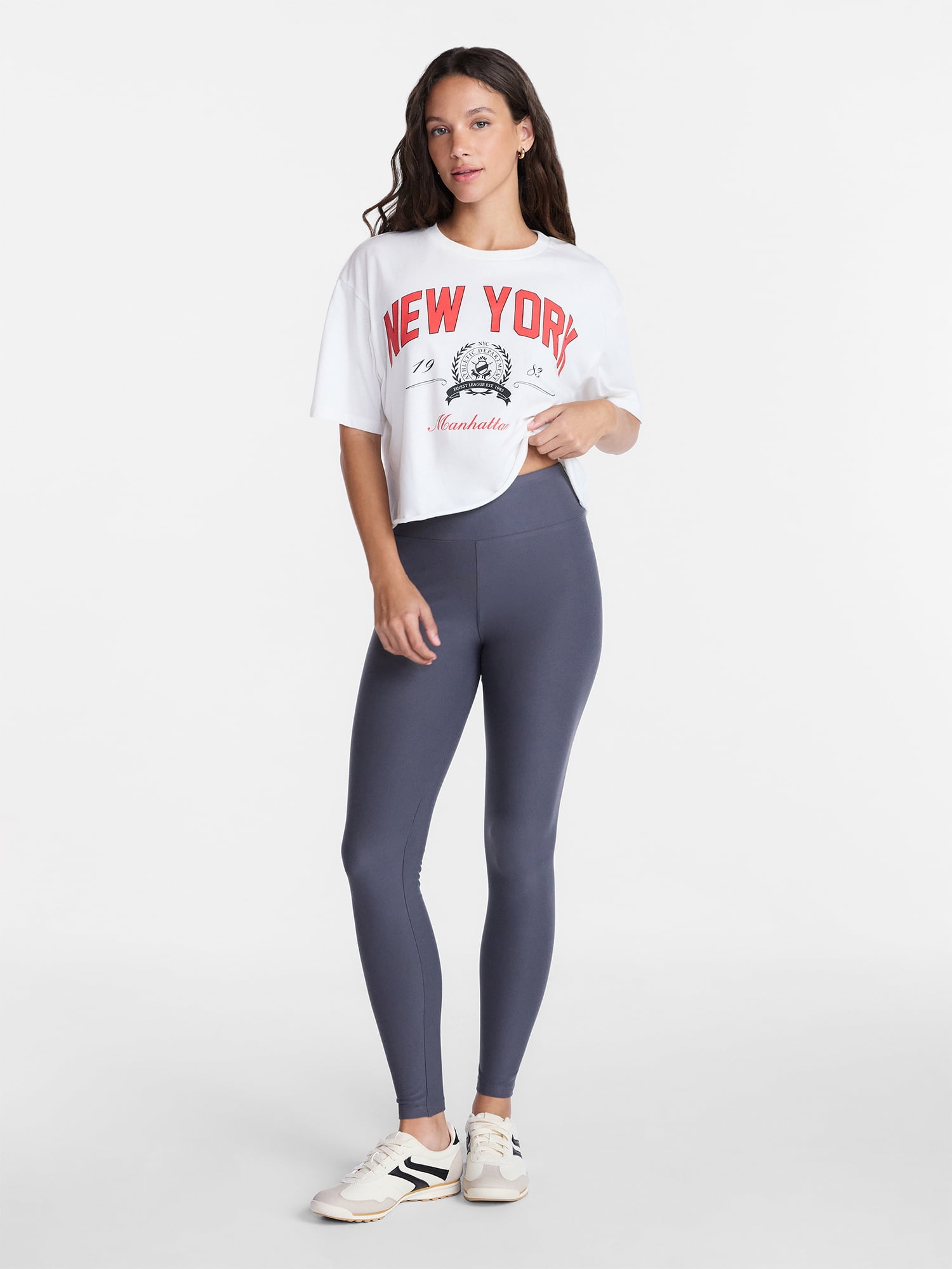 No Boundaries Super Soft Core Ankle Leggings, 27.5'' Inseam, Women's and Women's Plus XXS-4X
