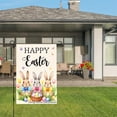 thumbnail image 3 of Happy Easter Bunnies With Eggs And Flowers Garden Flag For Home Outdoor Garden Yard Decor 12x18 Inch, 3 of 5