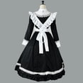 thumbnail image 7 of Ygbgbb Womens Cosplay Ball Dresses Patchwork Layered Pleated Bow Tie Waist Dresses Ruffle Tiered Princess Dresses Midi Dresses Long Sleeve Dresses Bow Tie Sailor Collar Neck Black XXXXL, 7 of 7