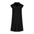 thumbnail image 5 of Up to 65% off Xunlbb Summer Dresses for Women 2025 Women's Fashion Summer Solid Color Sleeveless Lapel Casual Dress S-2XL on Clearance, 5 of 7