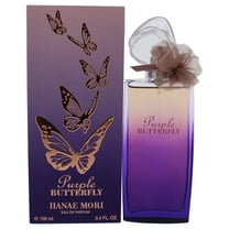 Hanae Mori Purple Butterfly Eau de Parfum, Perfume for Women, 3.4 Oz