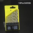 thumbnail image 4 of Mistaha Professional 13-Piece Bearing Steel Twist Drill Bit Set with Brass Color Coating and Storage Case - High Hardness, Fast Chip Removal, Versatile Sizes for Wood, Plastic, Metal -, 4 of 6