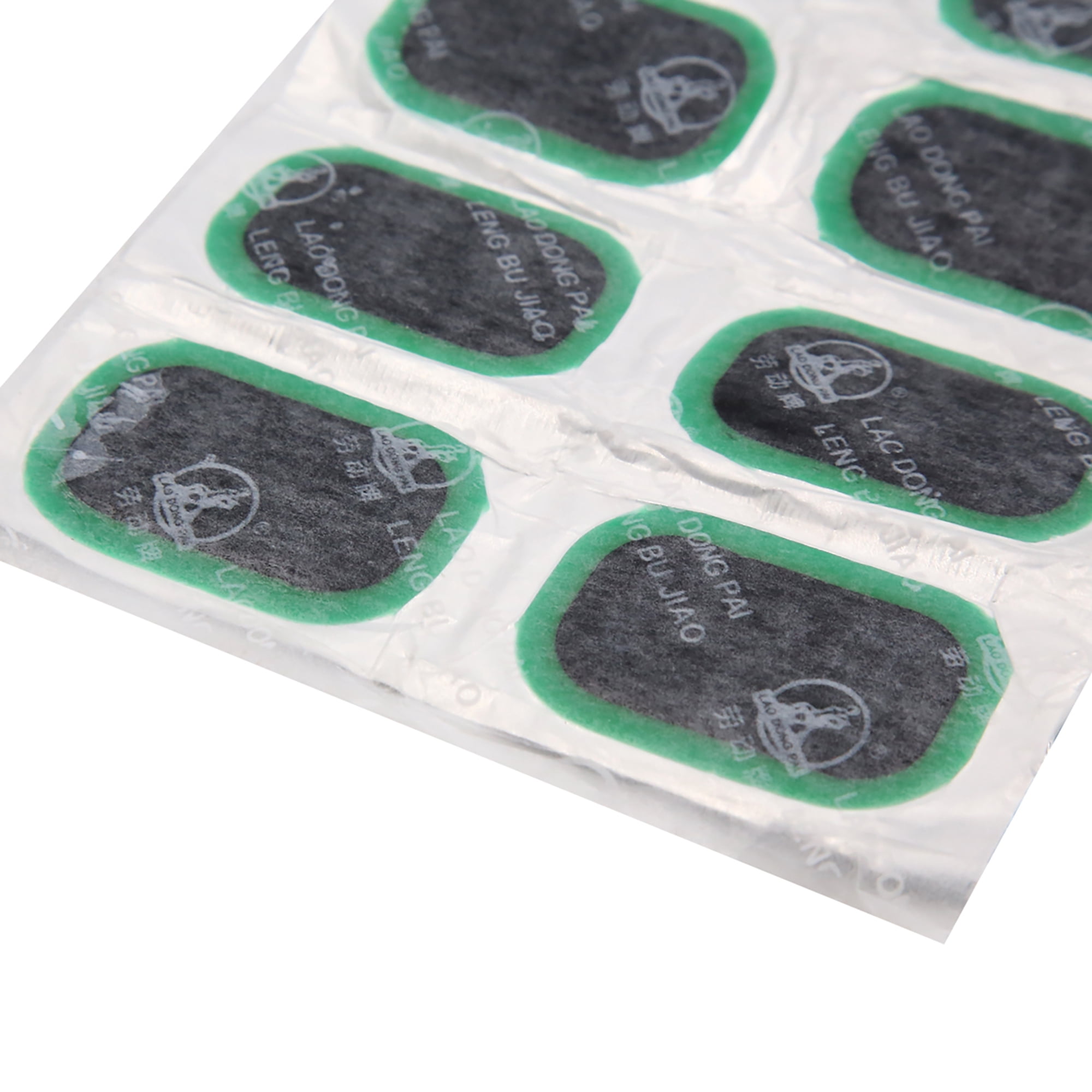 Unique Bargains 24Pcs Inner Tire Patch Repair Kit Motorcycle Car Patches 52 x 34mm Green