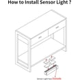 thumbnail image 5 of Modern White Console Table with Smart Foot-Sensor Light, 2 Drawers and Open Shelf, Narrow Entryway Sofa Table with Gold Handles Living Room, 5 of 10