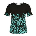 thumbnail image 4 of Xuyuer Short Sleeve Shirts for Women Spring Striped Crew neck Business Casual Tops Loose Work Blouses Women's Tops Summer Shirts Dressy Blouses for Women S-2XL Fashion Outfits 2026, 4 of 6