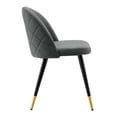 thumbnail image 5 of Modway Cordial 18" Fabric & Metal Dining Chairs in Black/Gray (Set of 2), 5 of 9
