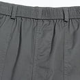 thumbnail image 5 of Men's Casual Twill Elastic Cargo Shorts Below Knee Loose Fit Multi-Pockets Capri Long Shorts, 5 of 6