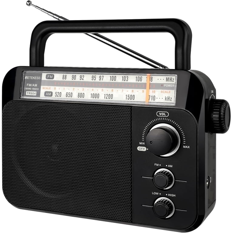 Portable AM FM Radio with Large Dial and High Power Speaker photo 1