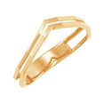 thumbnail image 2 of Women's Welry Double Chevron Ring in 14kt Yellow Gold, Size 8, 2 of 5