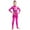 Pink, variant on ZQUUVOU Kids Shiny Metallic Bodysuit Stretch Long Sleeve Unitard Sleek Performance One Piece for Dance Gymnastics Hot Pink