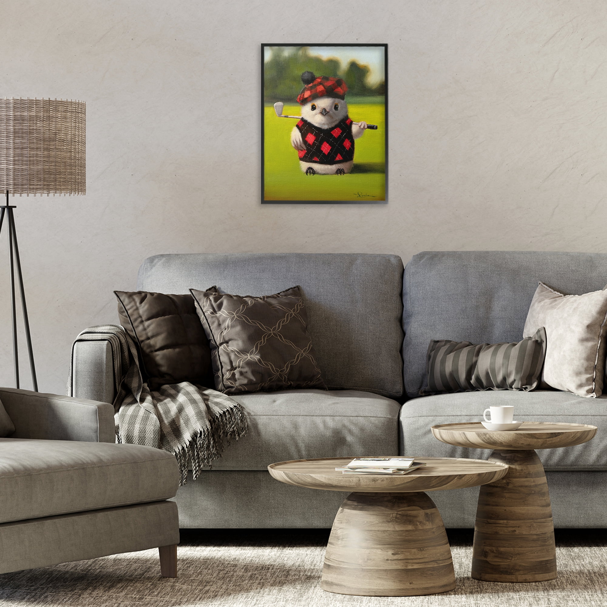 Stupell Industries Birdie Golf Swing Black Framed Giclee Art, design by Lucia Heffernan