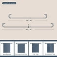 thumbnail image 5 of GCurtain Industrial Curtain Rods for Window Treatment 28-48", 5/8" Diameter, Wrap Around Curved Curtain Rods, Versatile for Bedroom, Restroom and Kitchen, Modern Contemporary Design, White, 5 of 8