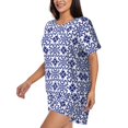 thumbnail image 2 of Picia Porcelain Chinaware Pajamas Sets for Women Soft Short-Sleeved Pjs with Lounge Shorts Two Piece Sleepwear-3X-Large, 2 of 9