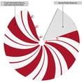 thumbnail image 4 of Traditional Christmas Tree Skirt with Swirl Peppermint Candy Design Holiday Party Decoration, 4 of 7