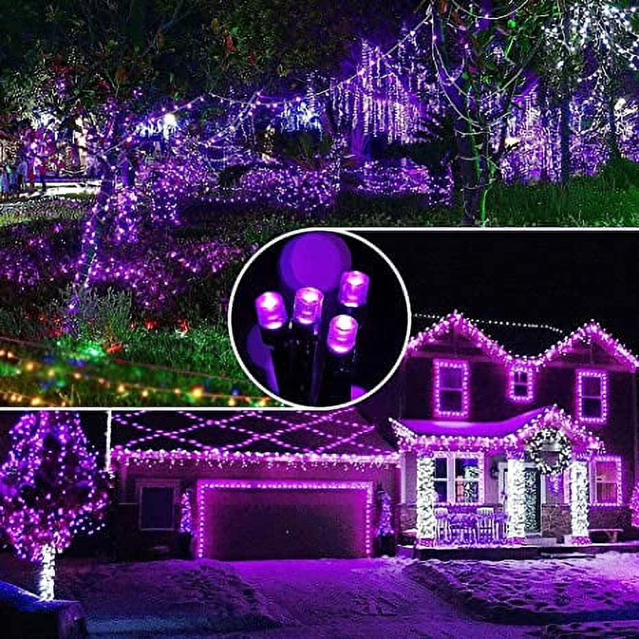 Twinkle Star 200 LED 66FT Fairy String Lights,Christmas Lights with 8 Lighting Modes,Mini String Lights Plug in for Indoor Outdoor Christmas Tree Garden Wedding Party Decoration, Purple - image 5 of 6