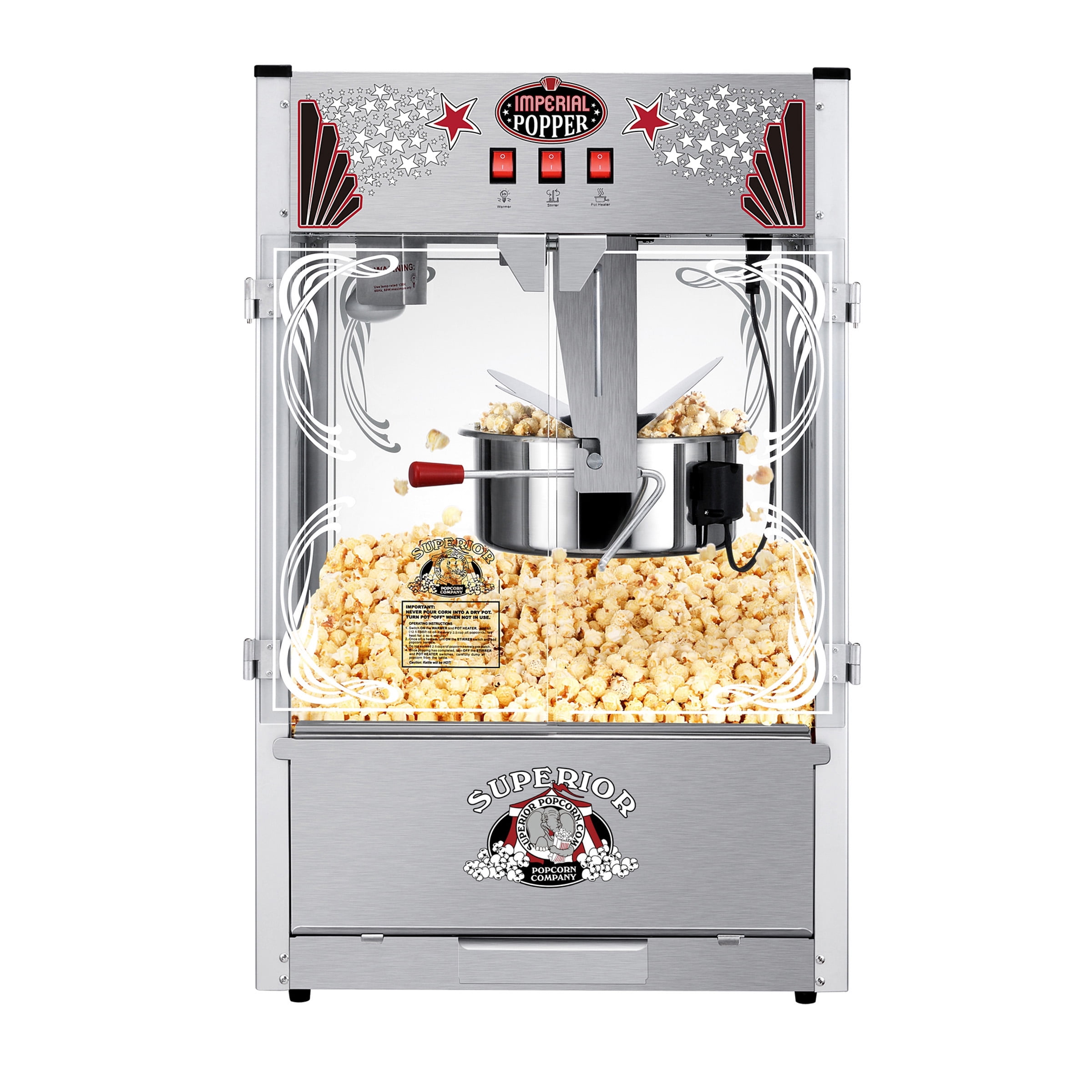 Tabletop Popcorn Maker Machine with 20 Ounce Kettle Theater Style
