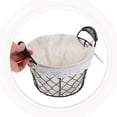 thumbnail image 5 of ELAYARD Round Iron Bread Basket with Handle and Protective Fabric Liner for Kitchen and Table, 5 of 6