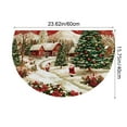 thumbnail image 3 of HCBY Half Circle Christmas Doormat Outdoor 24'' x 16'' Welcome Mat Doormat for Front Door Porch Entryway Entrance Shoe Floor Mats Rug Indoor Outdoor Xmas Rugs Winter Scene Holiday Home Decor, 3 of 6