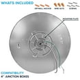 thumbnail image 5 of Luxrite 19 Inch LED Flush Mount Ceiling Light Fixture, 35W, 2200LM, 5CCT 2700K-5000K, CRI 90, Dimmable, Wet Rated, ETL, 5 of 7
