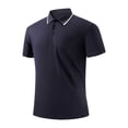thumbnail image 4 of Men's Short Sleeve Shirt - Business Fashion with Standing Collar and Colour Block Design, 4 of 8