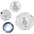 thumbnail image 2 of Led Display Base Stand, Transparent LED Lamp White Light Crystal Glass Display Base Stand Holder Round with US Adapter, 2 of 8