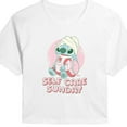 thumbnail image 3 of Lilo & Stitch - Stitch Self Care - Juniors Cropped Graphic T-Shirt, 3 of 5