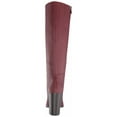 thumbnail image 2 of KENNETH COLE NEW YORK Womens Burgundy Stretch Gore Justin Round Toe Block Heel Zip-Up Leather Dress Riding Boot 9 M, 2 of 4