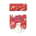 thumbnail image 5 of HELLHERO Christmas Snowman Pattern Stretch Toilet Lid Dust Cover Set with Fits All Toilet Shapes, 5 of 5