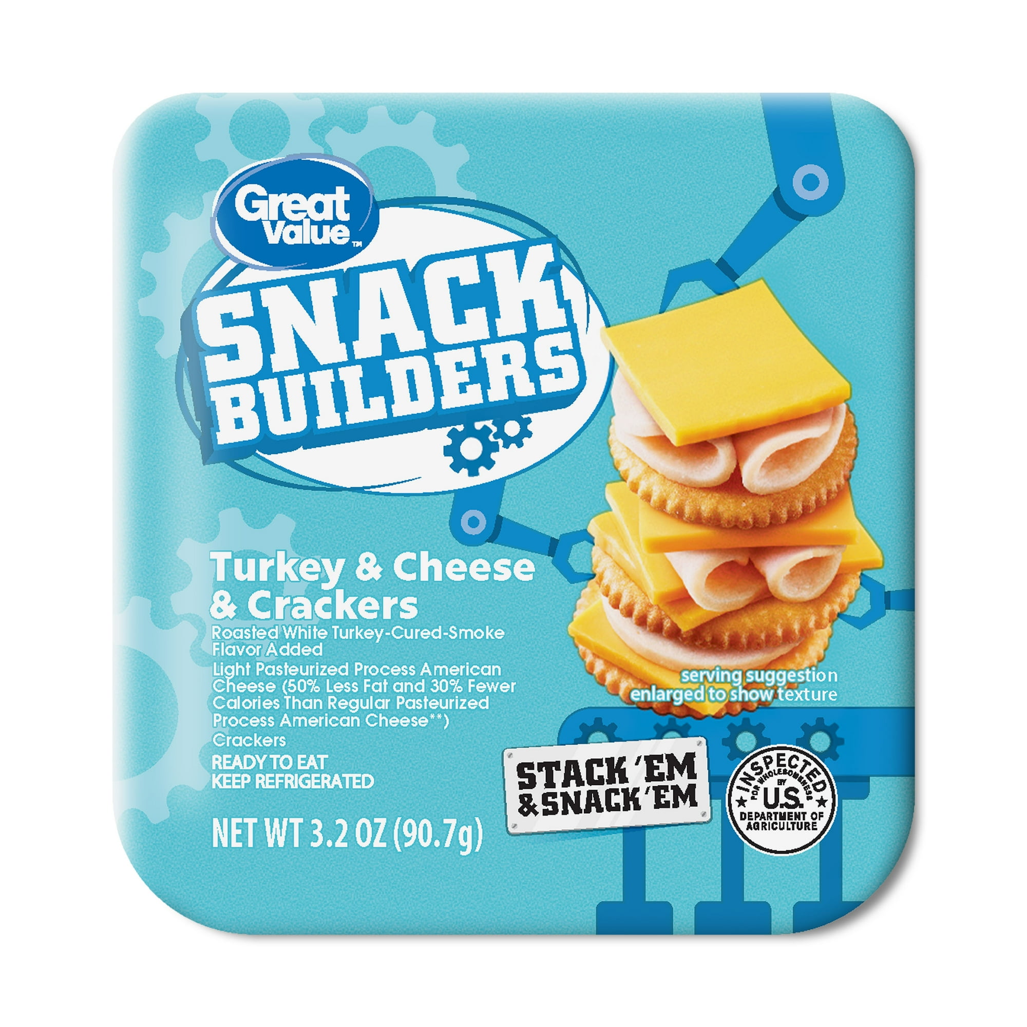 Great Value Turkey and Cheese Snack Builders, 3.20 oz