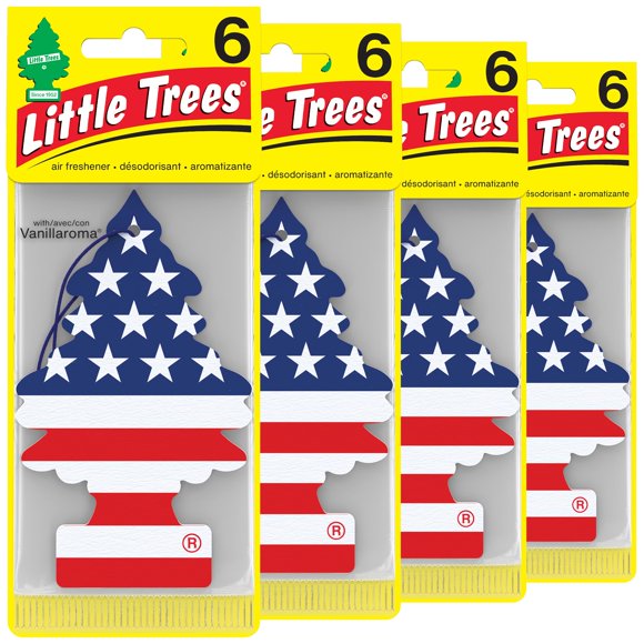 Ambientador para coche LITTLE TREES, diseño de árbol colgante, aroma a vainilla, 24 unidades