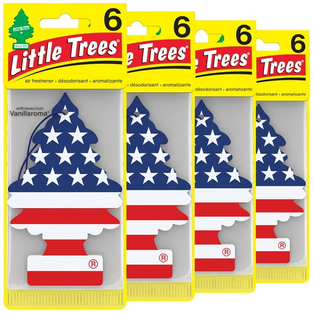 Ambientador para coche LITTLE TREES, diseño de árbol colgante, aroma a vainilla, 24 unidades