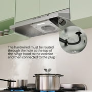 FIREGAS Range Hood 30 inch Under Cabinet Range Hood with 2 Speed Exhaust Fan, 290 CFM,Stainless Steel