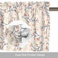 thumbnail image 6 of Floral Plants Valance Curtain Delicate Orange Flowers Window Valances Rod Pocket Short Curtains Window Treatments for Kitchen Bedroom Bathroom Laundry 56" x 16", 6 of 9