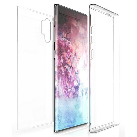 Galaxy Note 10 Plus Case, New 360-Degree Wrap [Full-Body Protection] Transparent TPU Slim Cover [Built-In Screen Guard] for Samsung Galaxy Note 10+ Phone (SM-N975,