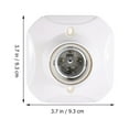 thumbnail image 2 of DEEPCRAFF 6 Pcs Ceramic Lamp Socket Flat Base Porcelain for Compact Design and Simple Style, 2 of 7
