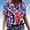 4# Red summer tops 2023 women, variant on Dyegold Summer Tops for Women 2023, Patriotic Shirts For Women Summer Casual American Flag Tshirt Short Sleeve V Neck Loose Tops Independence Day Blouse