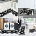thumbnail image 6 of Black and White Buffalo Plaid Kitchen Decor Rugs Set 2 Piece, Farmhouse Style Home Indoor Kitchen Rugs and Mats Non Skid Washable 17x47+17x30 Inches, 6 of 6