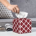 thumbnail image 6 of Picia Red Moroccan Pattern Tissue Box Cover,PVC Leather Square Holder,Tissue Box Holder with Magnetic Bottom,Facial Paper Organizer Dispenser-5.2"X5.2"X5.2", 6 of 8