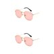 thumbnail image 2 of Sonducket Gafas de sol hexagonales con montura ligera, lentes polarizadas de moda, protección , unisex, cómodas, color dorado y rosa C10 oro rosa mar C10 2Conjunto, 2 of 6