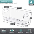thumbnail image 5 of Sorbus Small Clear Stackable Narrow Storage Bins, Open Front Acrylic Pantry Organizer, 4-Pack, 5 of 9