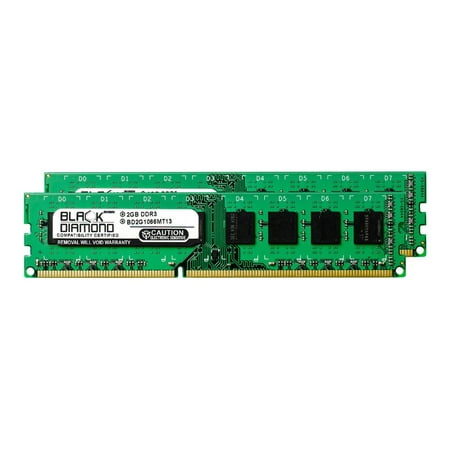 4GB 2X2GB RAM Memory for Intel Desktop Board DG43RK Classic Series DDR3 DIMM 240pin PC3-8500 1066MHz Black Diamond Memory Module Upgrade