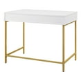 thumbnail image 4 of OSP Home Furnishings Modern Life Engineered Wood Desk w/ Metal Legs in White, 4 of 15