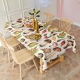 thumbnail image 3 of Brown Mushroom Leaf Light Pattern Rectangle Tablecloth 60"x120",Waterproof Polyester Rectangle Table Cloth, Wipeable Spillproof Polyester Tablecloth for Dining, Camping, Indoor and Outdoor, 3 of 6