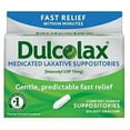 thumbnail image 2 of Dulcolax Comfort-Shaped Laxative Suppositories, Relief Constipation, 4Ct, 6-Pack, 2 of 3