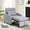 grey, variant on Sleeper Chair,Single Armchair Sofa with Pillow,Adjustable Backrest Modern Pull Out Couch Bed with USB Port Cup Holder Side Pocket,Dark Grey