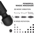 thumbnail image 5 of Rulwuck Powerful Handheld Massager with 8 Pulse Settings, Personal Total Body Therapy Massager for Sports Recovery, Muscle Aches, Body PainK014,pink,1PCS, 5 of 11